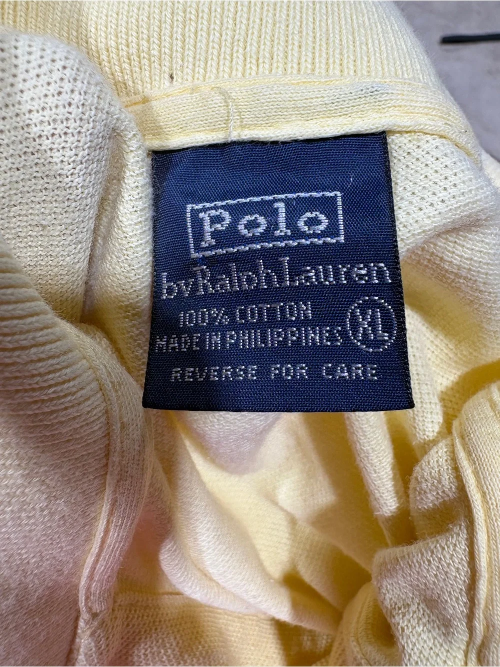 Ralph Lauren Pale Yellow Classic Polo with Navy Pony